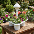 11" White Metal Garden Accents Accessories