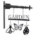 2" Black Metal Garden Sign