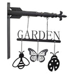 2" Black Metal Garden Sign