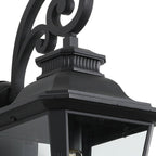 Black Transparent Outdoor Hanging Light With Clear Shades