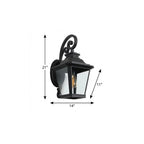 Black Transparent Outdoor Hanging Light With Clear Shades