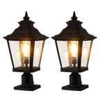 Black Transparent Outdoor Hanging Light With Clear Shades