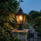 Black Transparent Outdoor Hanging Light With Clear Shades
