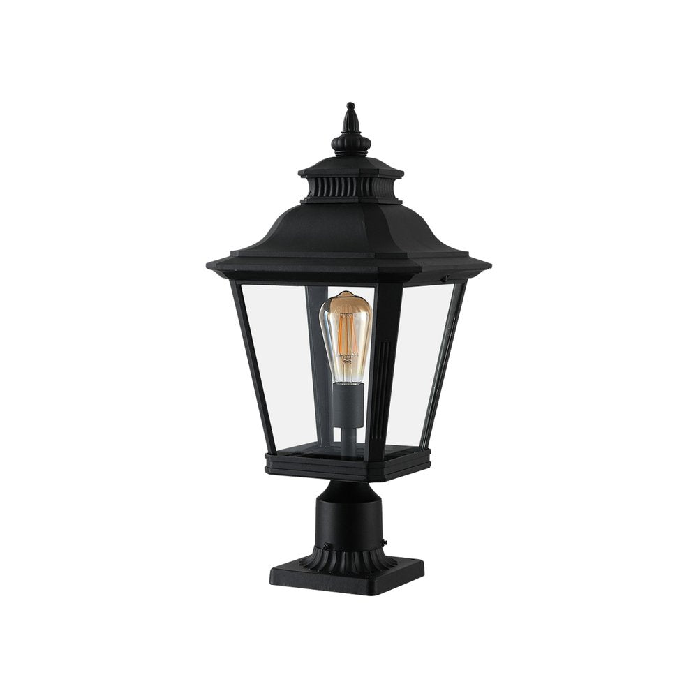 Black Transparent Outdoor Hanging Light With Clear Shades