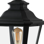 Black Transparent Outdoor Hanging Light With Clear Shades