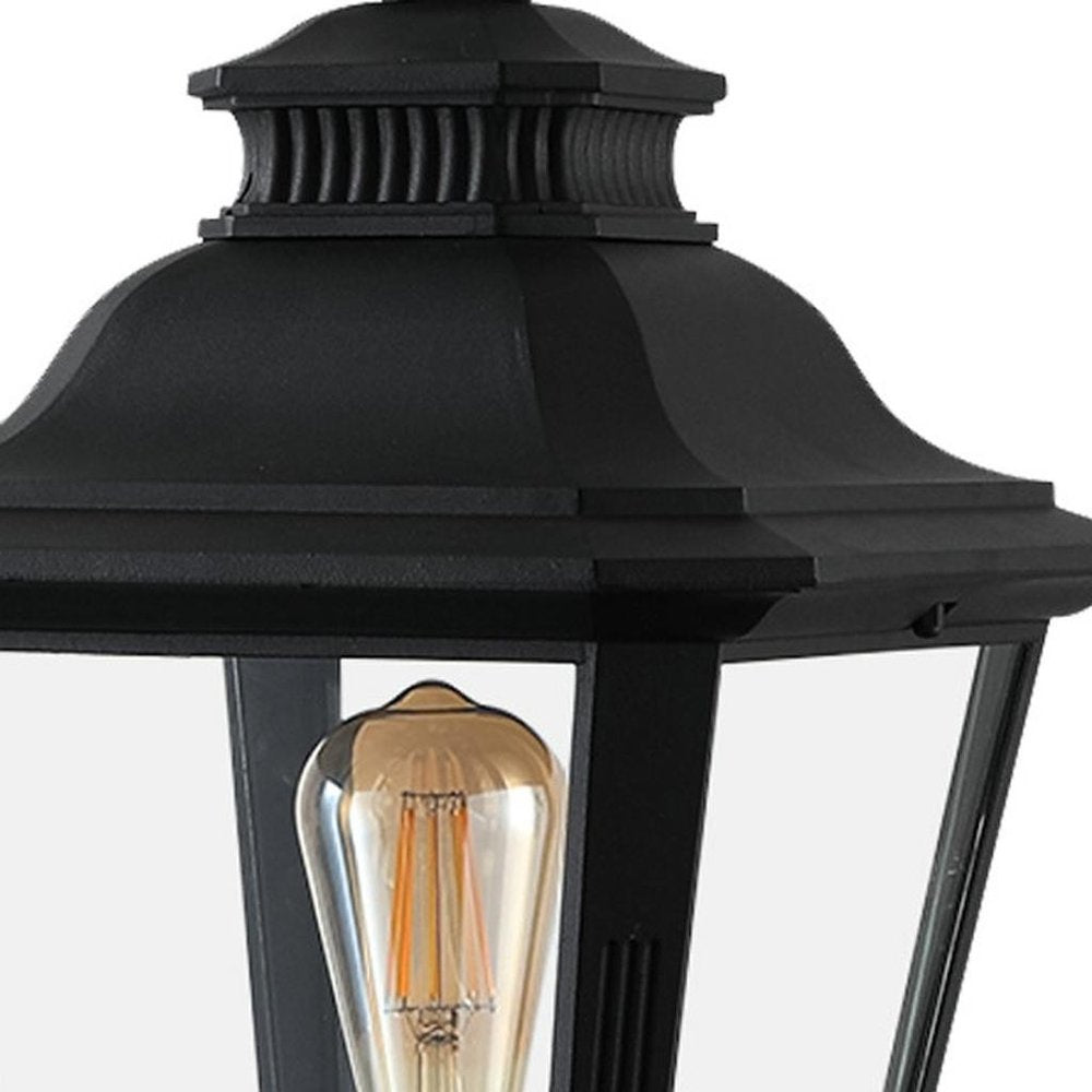 Black Transparent Outdoor Hanging Light With Clear Shades