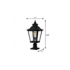 Black Transparent Outdoor Hanging Light With Clear Shades
