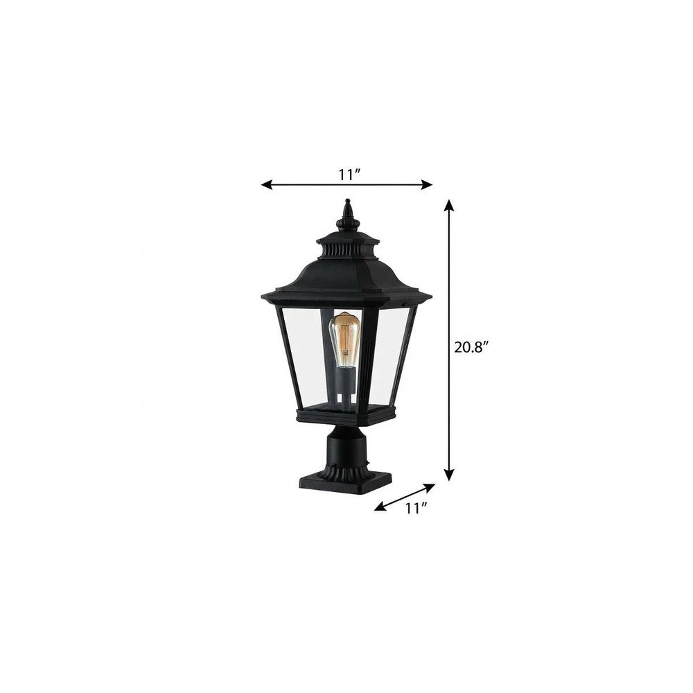 Black Transparent Outdoor Hanging Light With Clear Shades