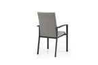 Set of Four Light Gray Aluminum Outdoor Arm Chairs
