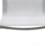 Set of Four Light Gray Steel Sling Outdoor Arm Chairs