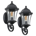 Black Transparent Outdoor Hanging Light With Clear Shades