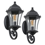 Black Transparent Outdoor Hanging Light With Clear Shades