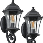 Black Transparent Outdoor Hanging Light With Clear Shades