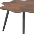 28" Brown and Dark Gray Wood and Aluminum Specialty Outdoor Side Table