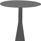 20" Dark Gray Aluminum Round Outdoor Side Table