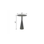 20" Dark Gray Aluminum Round Outdoor Side Table