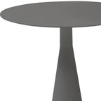 20" Dark Gray Aluminum Round Outdoor Side Table
