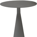 20" Dark Gray Aluminum Round Outdoor Side Table