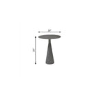 20" Dark Gray Aluminum Round Outdoor Side Table