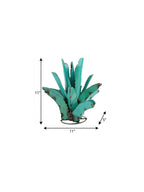 11" Turquoise Metal Succulent Garden Hanging Wall or Door Decor