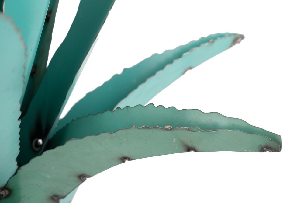 20" Turquoise Metal Succulent Garden Hanging Wall or Door Decor