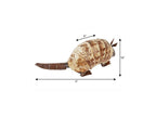 16" White And Brown Metal Armadillo Garden Hanging Wall or Door Decor