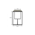 51" Gray Wood and Iron Outdoor Bar Table