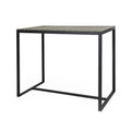51" Gray Wood and Iron Outdoor Bar Table