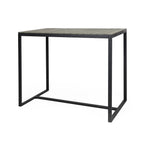 51" Gray Wood and Iron Outdoor Bar Table