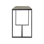 51" Gray Wood and Iron Outdoor Bar Table