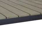 51" Gray Wood and Iron Outdoor Bar Table
