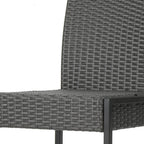 Set of Two 30" Gray Iron Outdoor Bar Height Chairs