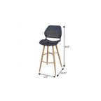 Set of Two 30" Brown Iron Outdoor Bar Height Chairs