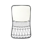 Set of Two 30" Gray And Ivory Iron And Cushion Outdoor Bar Height Chairs