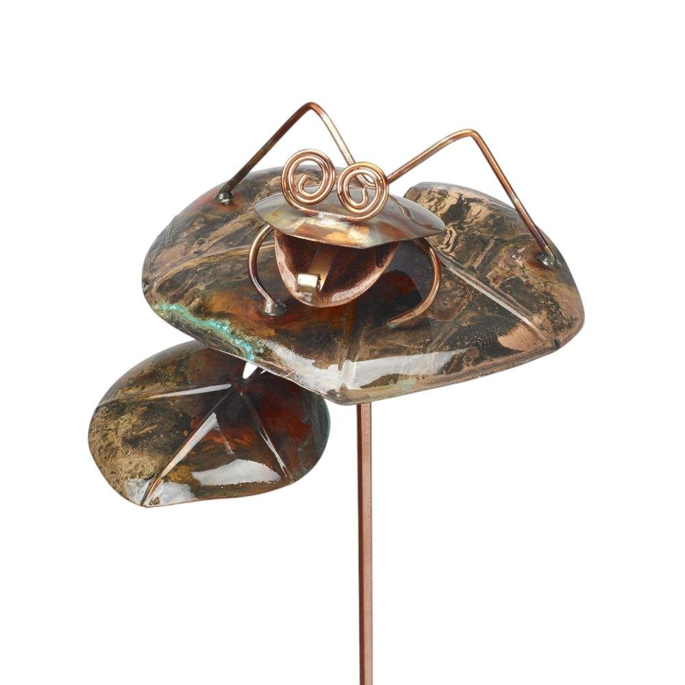 5" Copper Frog Garden Stake