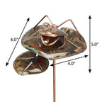 5" Copper Frog Garden Stake