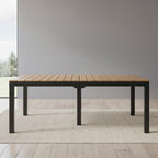 35" Black Heavy Duty Plastic Folding Outdoor Dining Table with Umbrella Hole