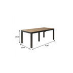35" Black Heavy Duty Plastic Folding Outdoor Dining Table with Umbrella Hole