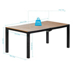 35" Black Heavy Duty Plastic Folding Outdoor Dining Table with Umbrella Hole