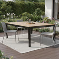 35" Black Heavy Duty Plastic Folding Outdoor Dining Table with Umbrella Hole