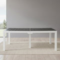 35" Gray Heavy Duty Plastic Folding Outdoor Dining Table with Umbrella Hole