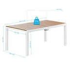 35" White Heavy Duty Plastic Folding Outdoor Dining Table with Umbrella Hole