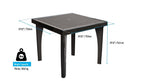 31" Espresso Heavy Duty Plastic Square Outdoor Dining Table with Umbrella Hole