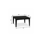 39" Black Heavy Duty Plastic Square Outdoor Dining Table