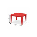 39" Black Heavy Duty Plastic Square Outdoor Dining Table