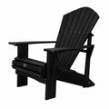 24" Black Heavy Duty Plastic Outdoor Adirondack Chair