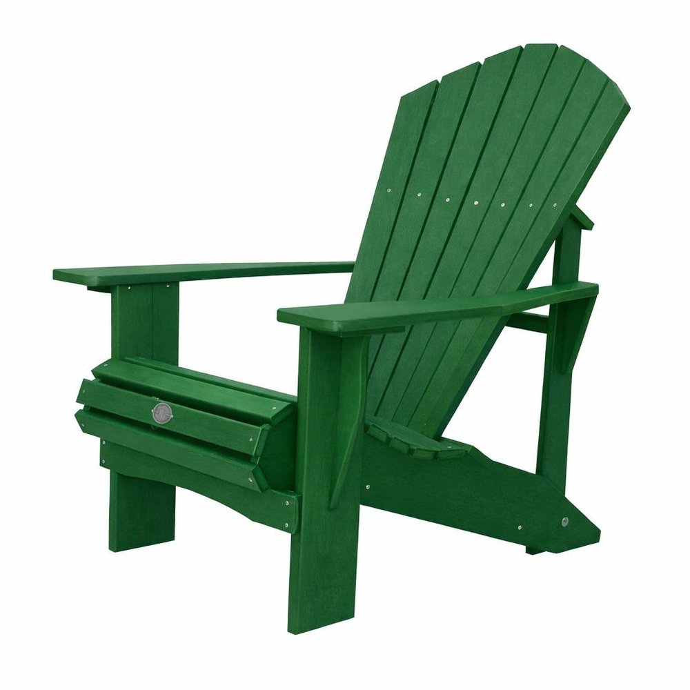 24" Black Heavy Duty Plastic Outdoor Adirondack Chair