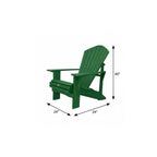 24" Black Heavy Duty Plastic Outdoor Adirondack Chair