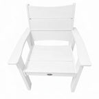 26" White Heavy Duty Plastic Outdoor Dining Chair