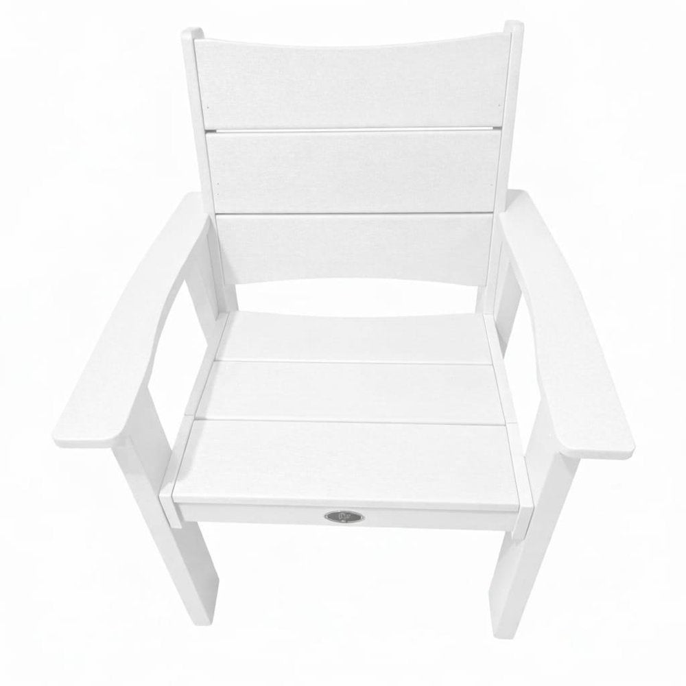 26" White Heavy Duty Plastic Outdoor Dining Chair